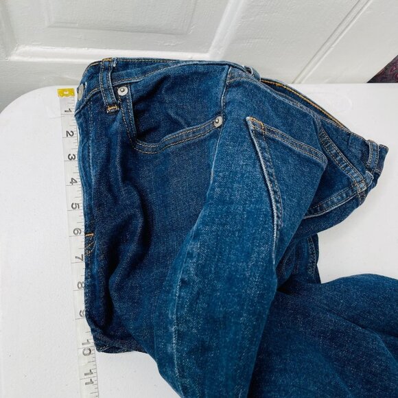 Everlane Women's Mid Rise Skinny Ankle Jeans‎ Size 28 Cropped Dark Wash Stretch - Picture 7 of 9